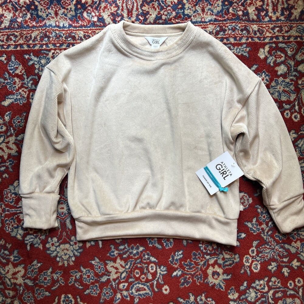 NWT Athleta Girl Power of She Top Size M 8-10 Tan $65